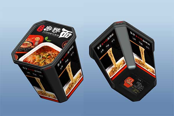 Instant Noodle Cup and Lid With Air Venting Holes and Structure